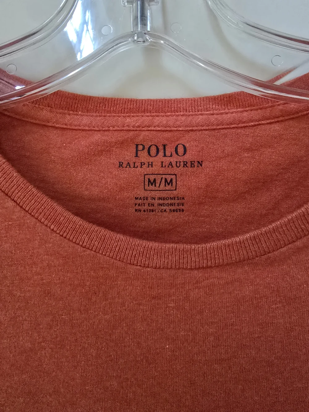 Polo by Ralph Lauren Men’s Orange Crewneck Logo T-Shirt